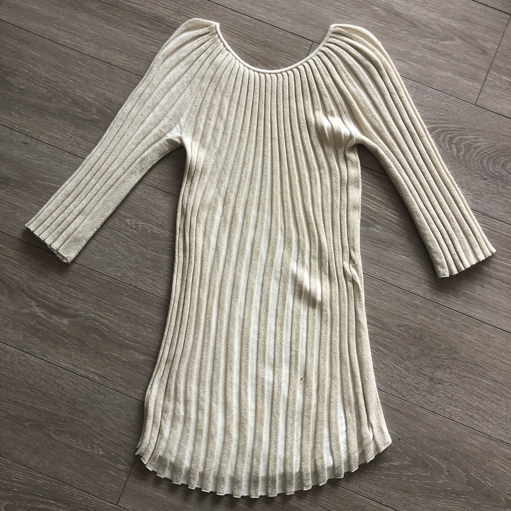 Alice + Olivia Wool Pleated Skater Dress - Picture 6 of 7
